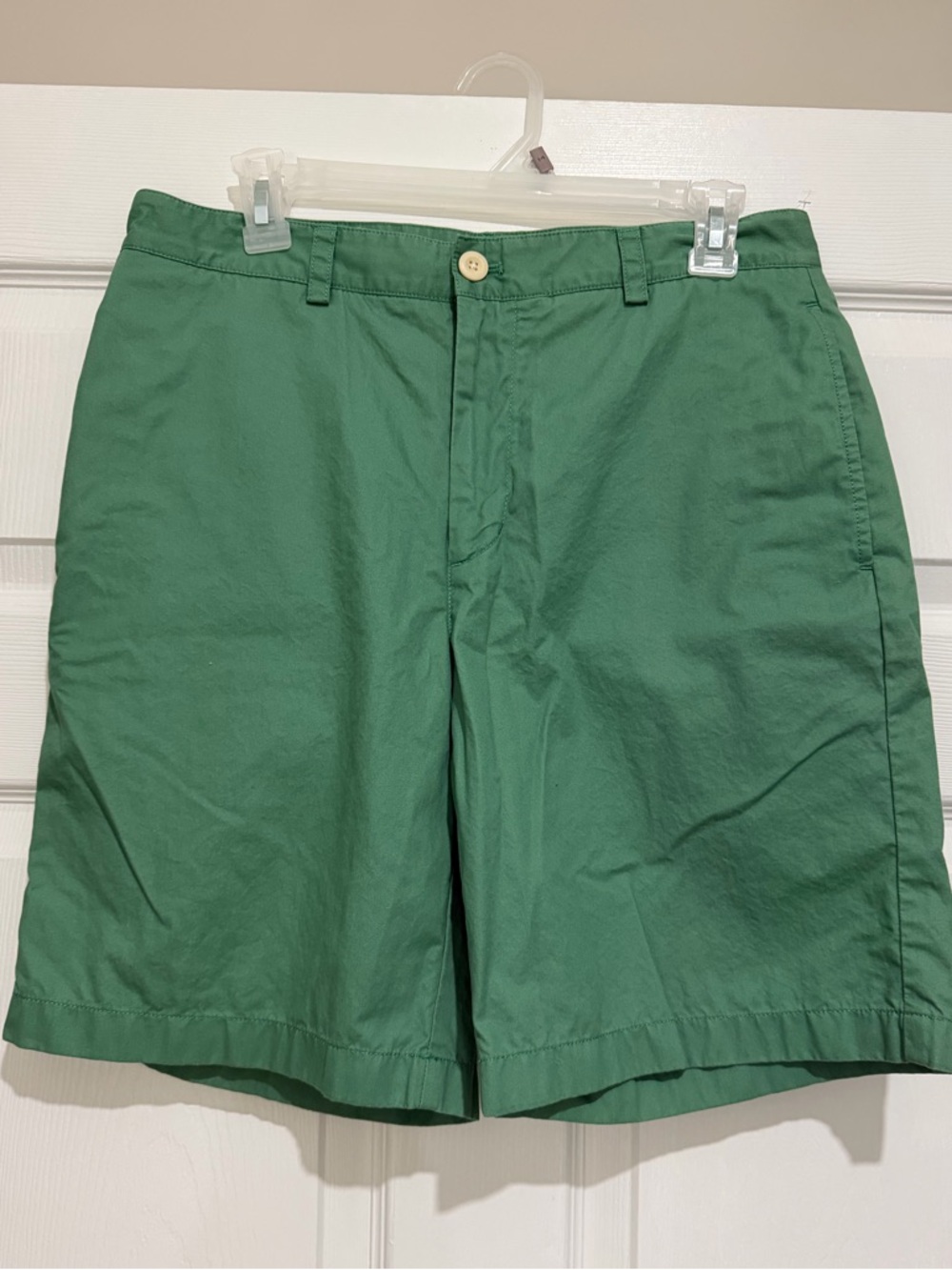 Vineyard Vines Green Flat Front Cotton Shorts